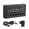 6-Channel Audio Mixer Mini Audio Mixer Stereo Mono Switching 6.35mm TRS/TS Input Metal Shell Type-C