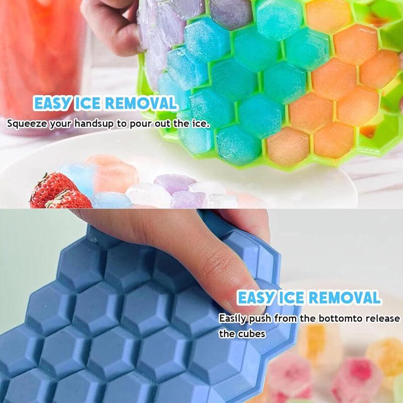 37-Grid Honeycomb Silicone Ice Cube Tray
