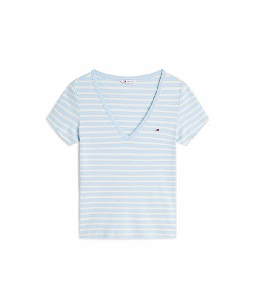Tamijinseu Slim Essential Rib V-Neck T-Shirt (T32G6Tto10Twt10Ba)