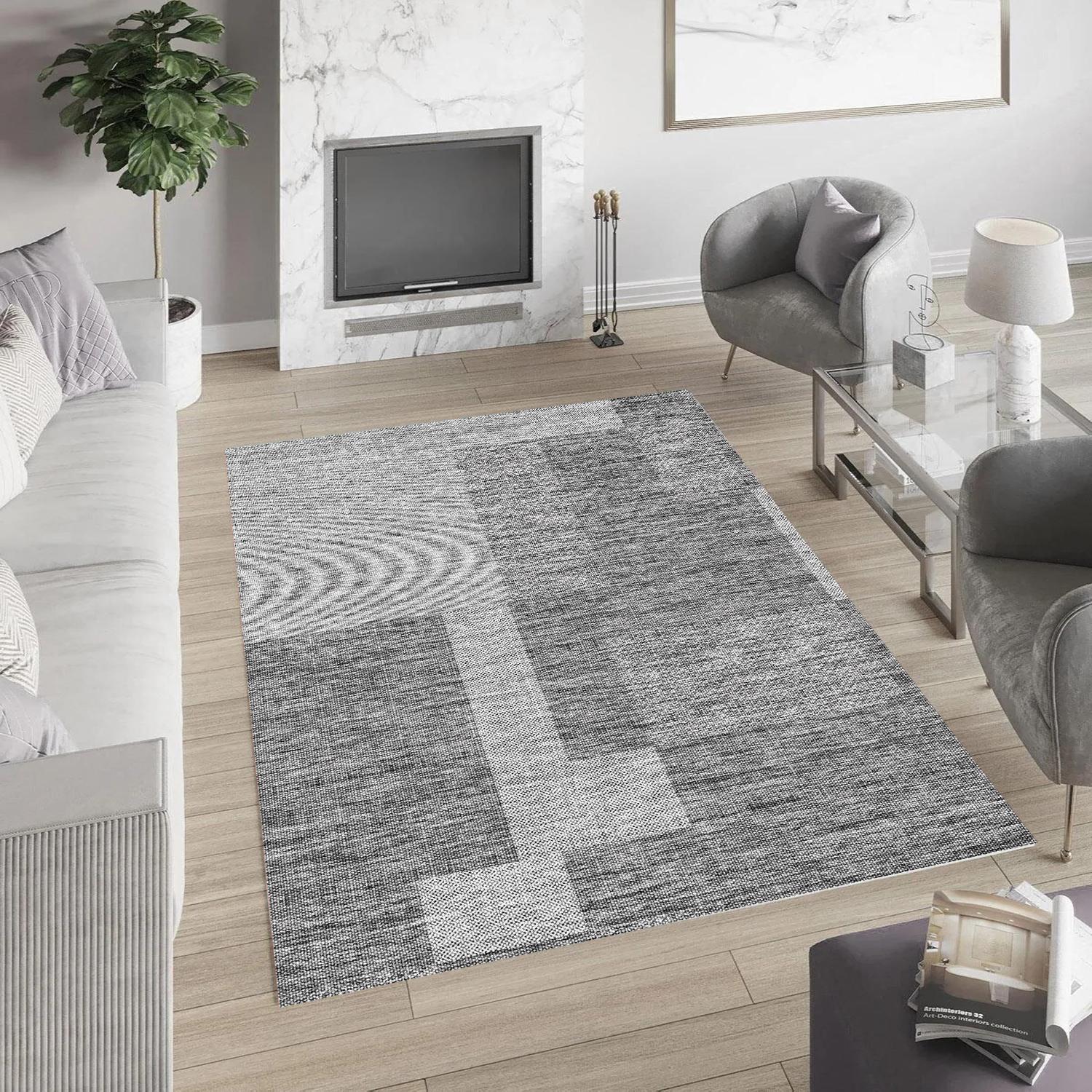 

Rovigo Home Washable Printed Carpet RV067-FNL340 50x80 серый