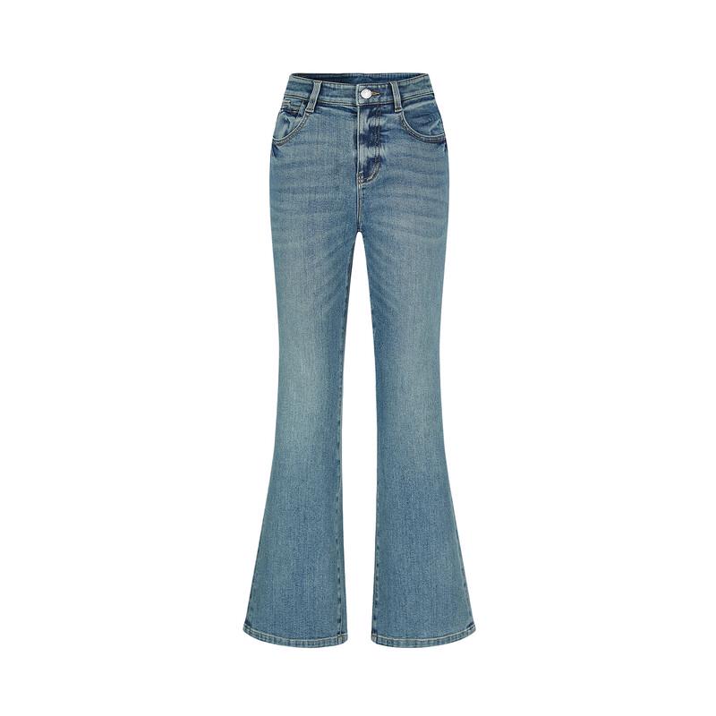 JIUZI ANNAKOU Women's Slim Flared Denim Jeans