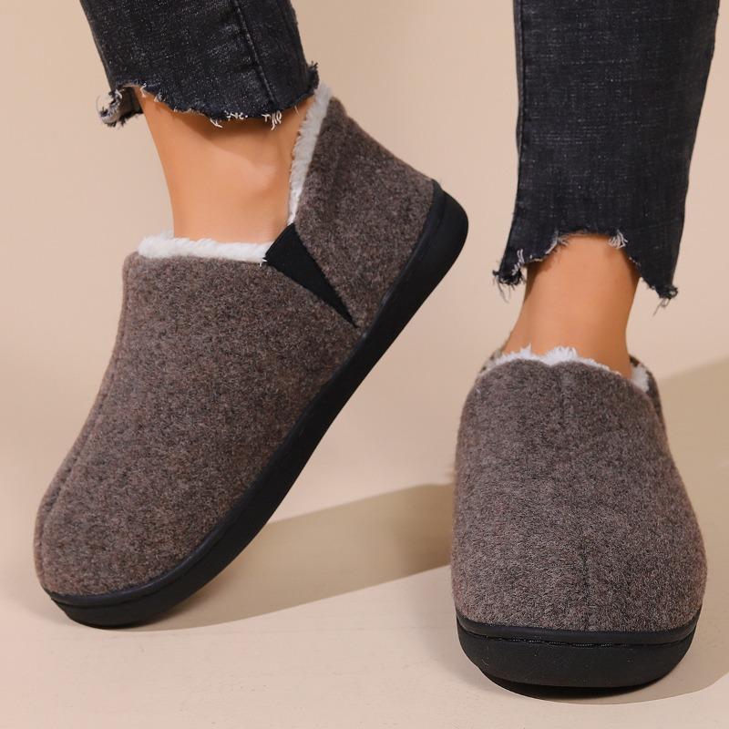 Cross-border wholesale Neutral fur collar bag and home cotton shoes Indoor shoes Non-slip and warm memory cotton Winter elderly cotton