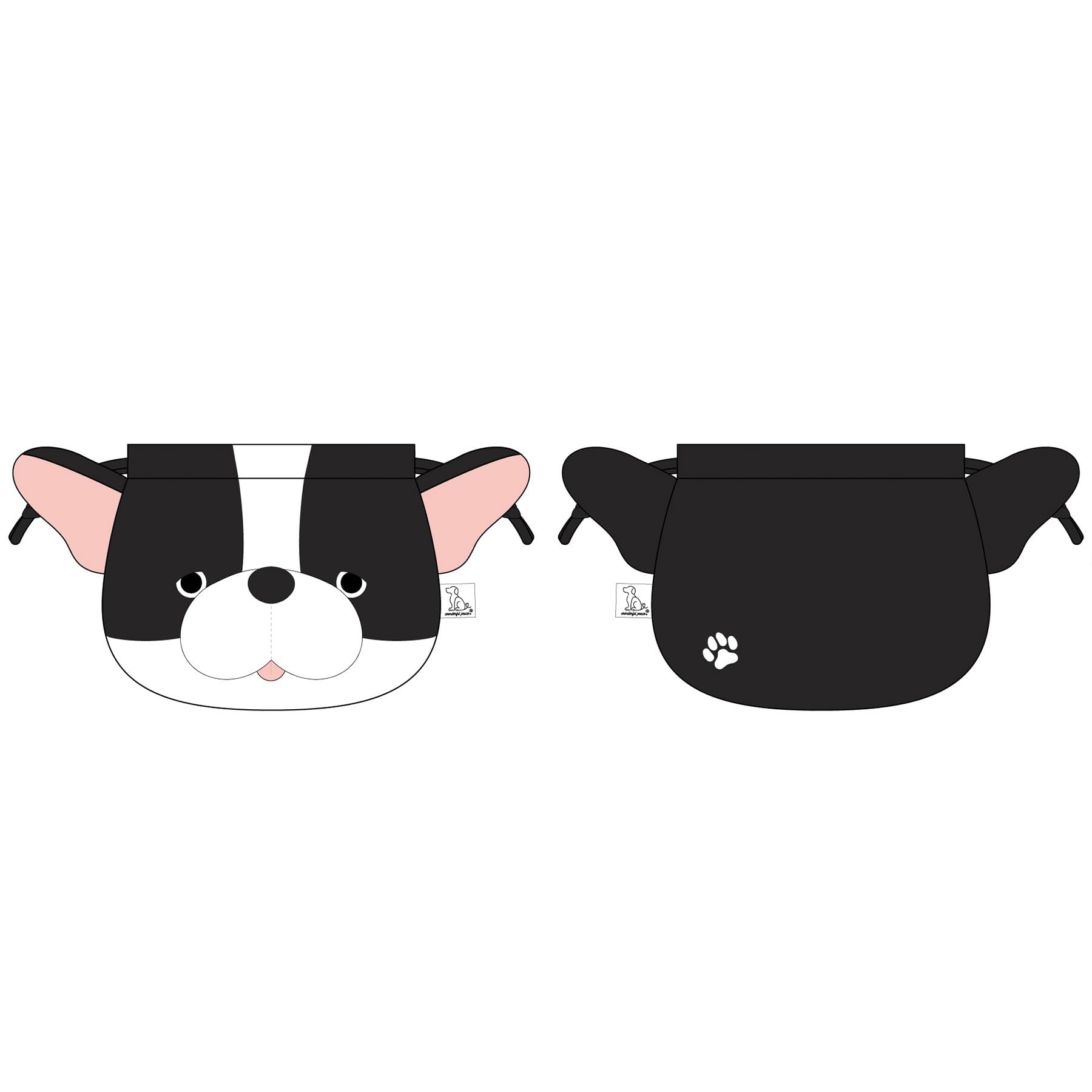 

Мешочек на шнурке Marushin Wonderful Peace с пушистым мехом французского бульдога и вышивкой 0765011400,