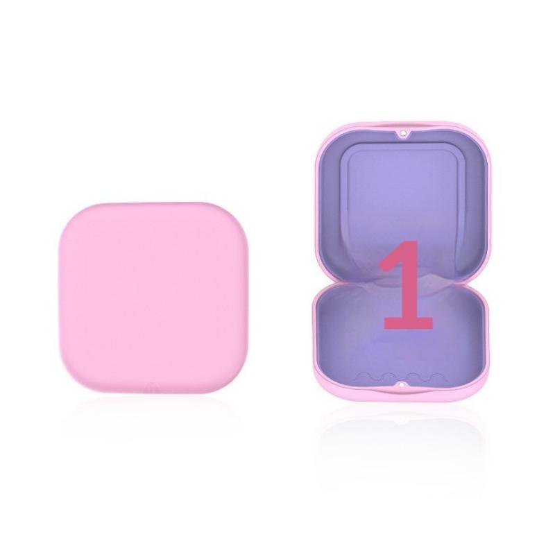 Invisible Retainer Box Mirror Storage Case Square Mouth Guard Aligner Braces Orthodontics Container Oral Hygiene Supplies