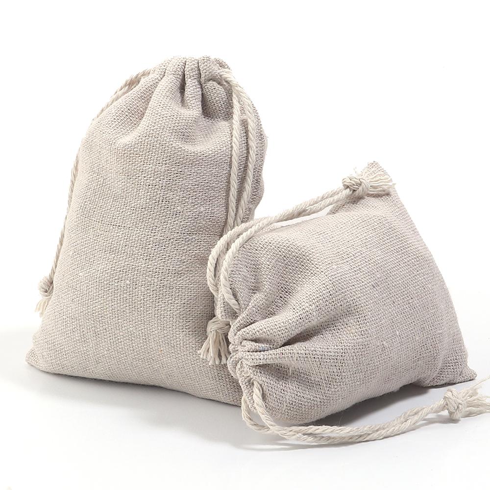 5/10pcs Linen Drawstring Bags Jute Pocket Gift Bags For Home Wedding Party Gift Packaging Pouches DIY Candy Biscuit Storage Bags