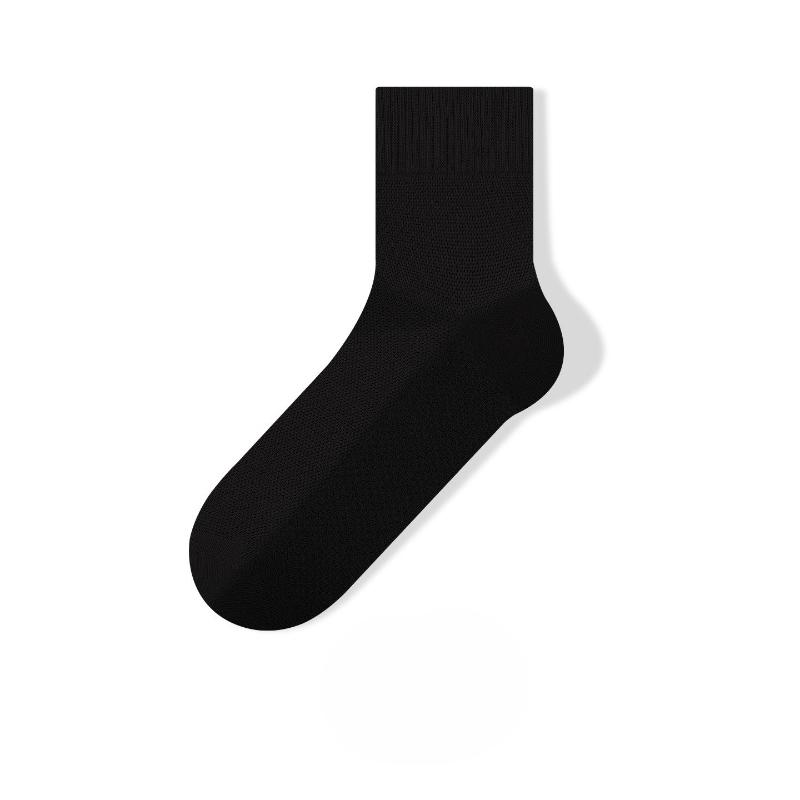 

Men s Mid-Calf Socks - Spring/Summer Lightweight Model - Massage Bottom - Mesh Ventilation - Breathable - Antibacterial - Odor-Resistant Socks 1 pair чёрный