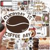 10/30/50pcs INS Style Coffee Addict Stickers Vintage Graffiti Decals DIY Notebook Phone Luggage Carftoon Decoration Sticker Pack