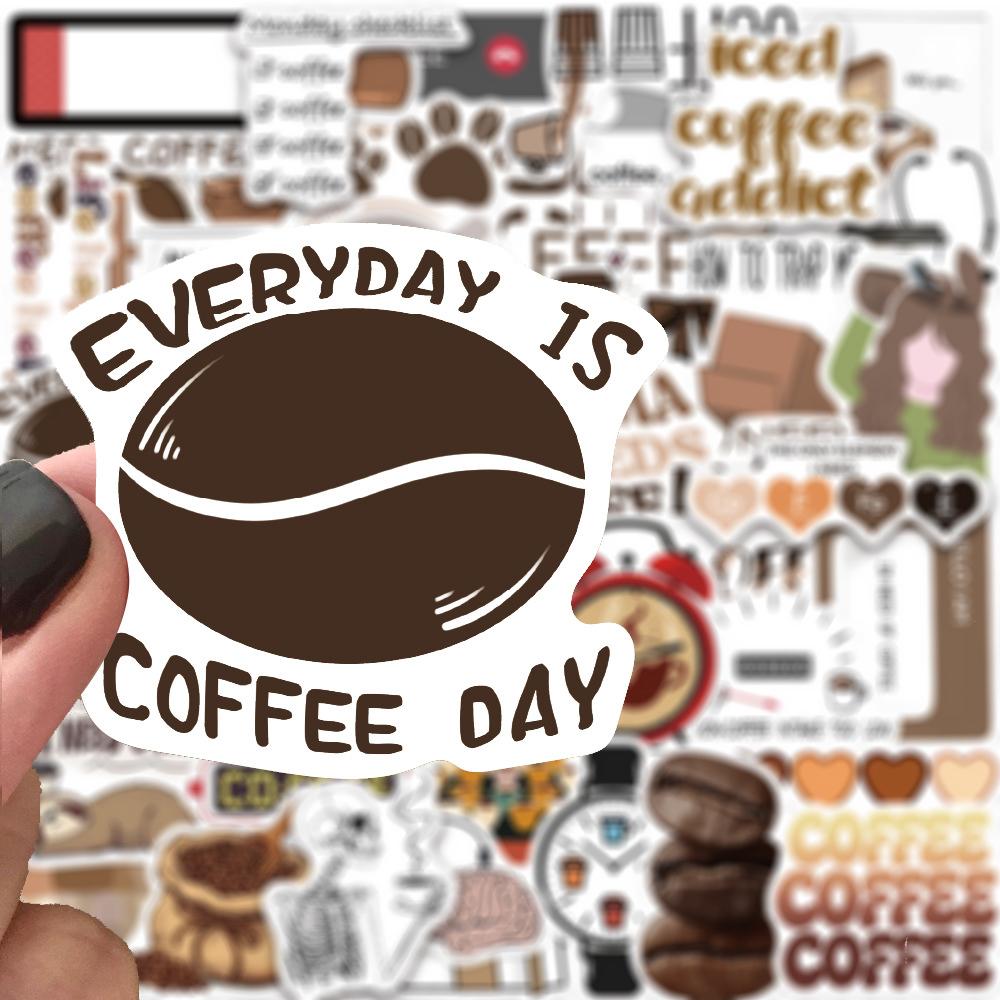 10/30/50pcs INS Style Coffee Addict Stickers Vintage Graffiti Decals DIY Notebook Phone Luggage Carftoon Decoration Sticker Pack