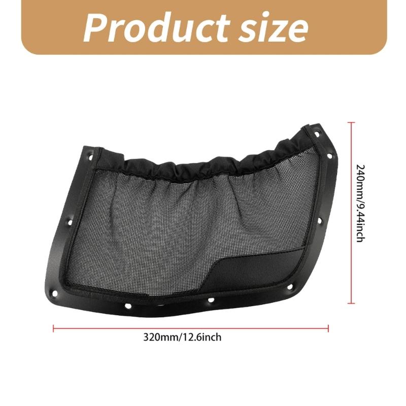 UTV Back Storage Pocket Mesh Holder Bag with Mounting Screws Backrest Storage Net Bag Organizer