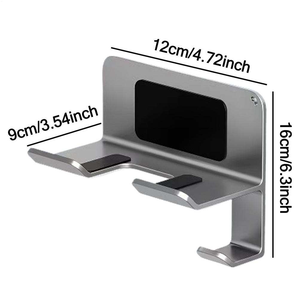 

Универсальная подставка для фена, настенная, самоклеящаяся, стойка для фена и выпрямителя, вешалка для фена со встроенным хранением проводов серый