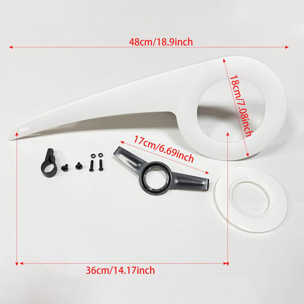 Bike Chain Guard Cover Sprockets Chainring Protection Bicycle Parts with Mount Hardware Wheel Crankset Protector for 32T-38T