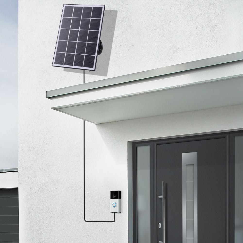 4W Solar Panel for Ring Doorbell IP65 Waterproof Solar Charging Panel 9.8Ft Charging Cable for Ring Video Doorbell 4 3 3 Plus 2