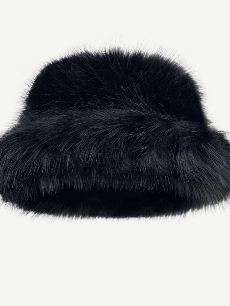 Women's Artificial Plush Ear Protection Windproof and Warm Hat