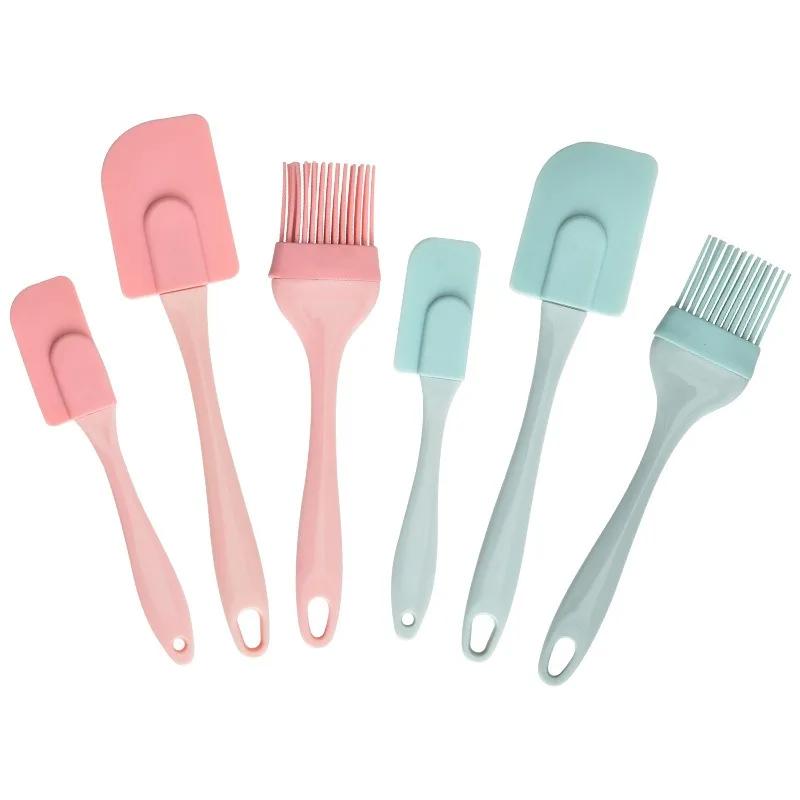 Three Piece Set, Baker's Kitchen Tools, Oil Brush Set, Silicone Oil Brush, Silicone Scraper, Cake Spatula