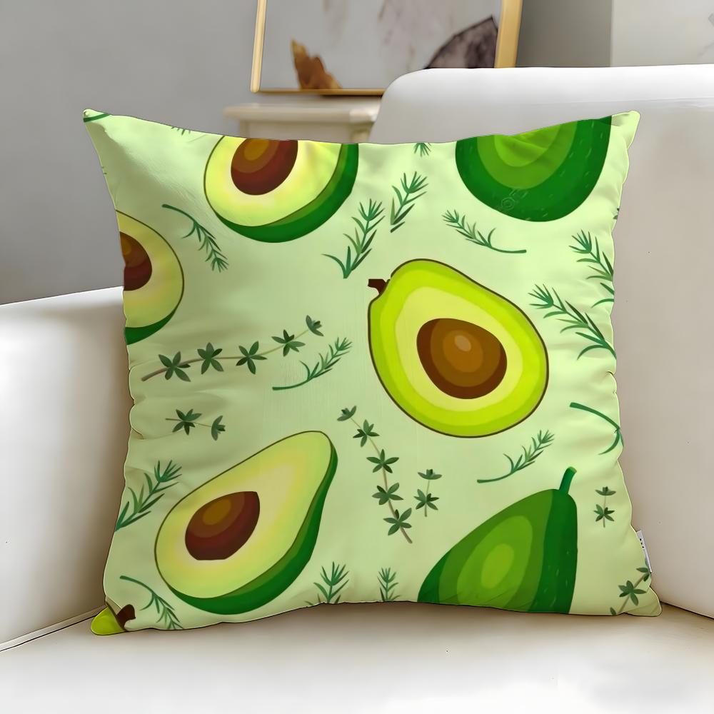 

classic food Avocado Cushion Cover Soft EasyWash Pillow Case Versatile for Couch Bed Travel and Office 30X30cm