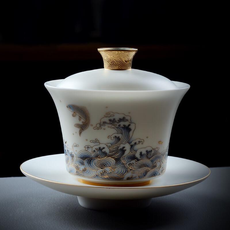 Chaxun 'Purple Energy' Unglazed Ceramic Gaiwan Teacup
