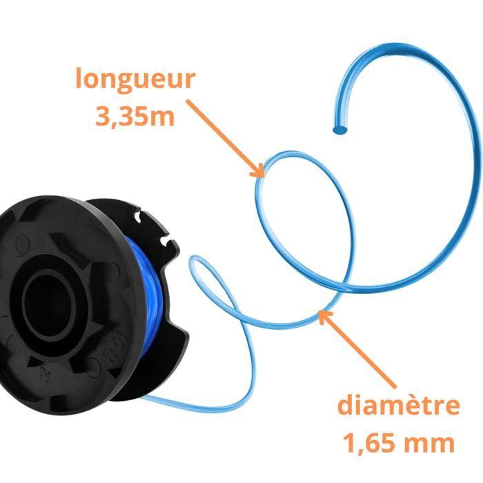 Ryobi Trimmer Spool - AC14RL3A - Ø 1.65mm - L 3.35m - Pack of 6 + 1 Cover