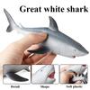 Oenux Sea Life Animals Soft Shark Whale Dolphin Squid Pufferfish Crab Model Action Figures Anti Stress Relief Toy Kids Gift