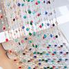 1meter Colorful Crystal Beads Beaded Chain Glass Bead Copper Necklace Chain Accessories for DIY Costumes Jewelry Making Material