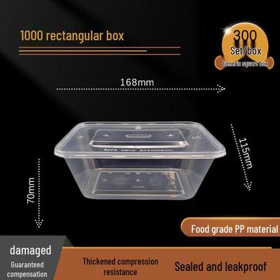 Jiwanggu Disposable Food Containers 1000ml Rectangular