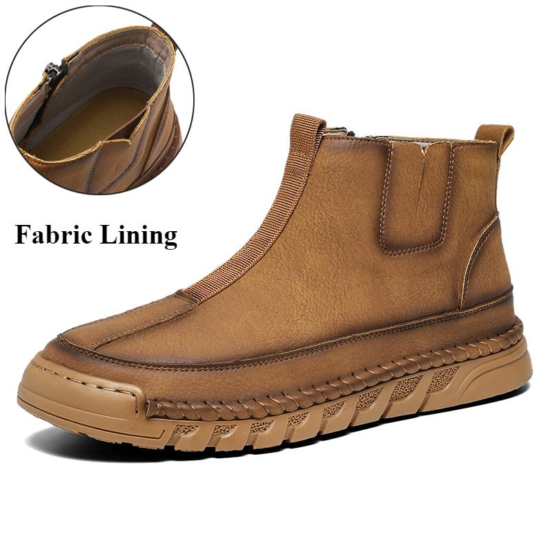 

Мужские ботильоны, мягкие туфли, повседневная обувь, осень и зима, большие размеры 39-46 45 коричневый