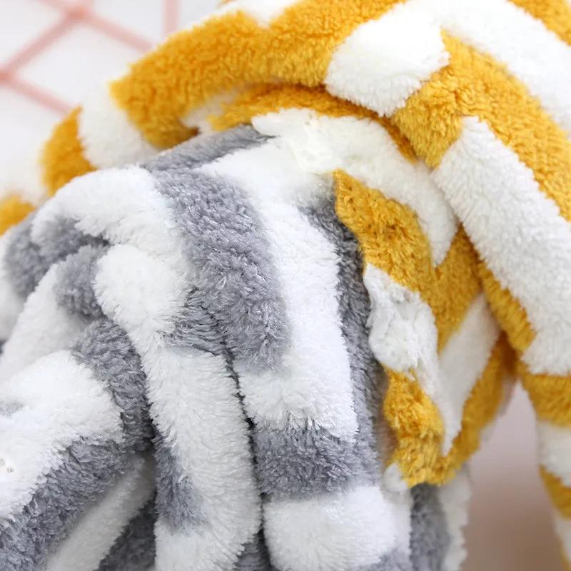 4Pcs 30x30cm Wave Soft Coral Velvet Kitchen Hand Towel Dishcloth Non-stick Oil Cleaning Wipe Cloth Scouring Pad