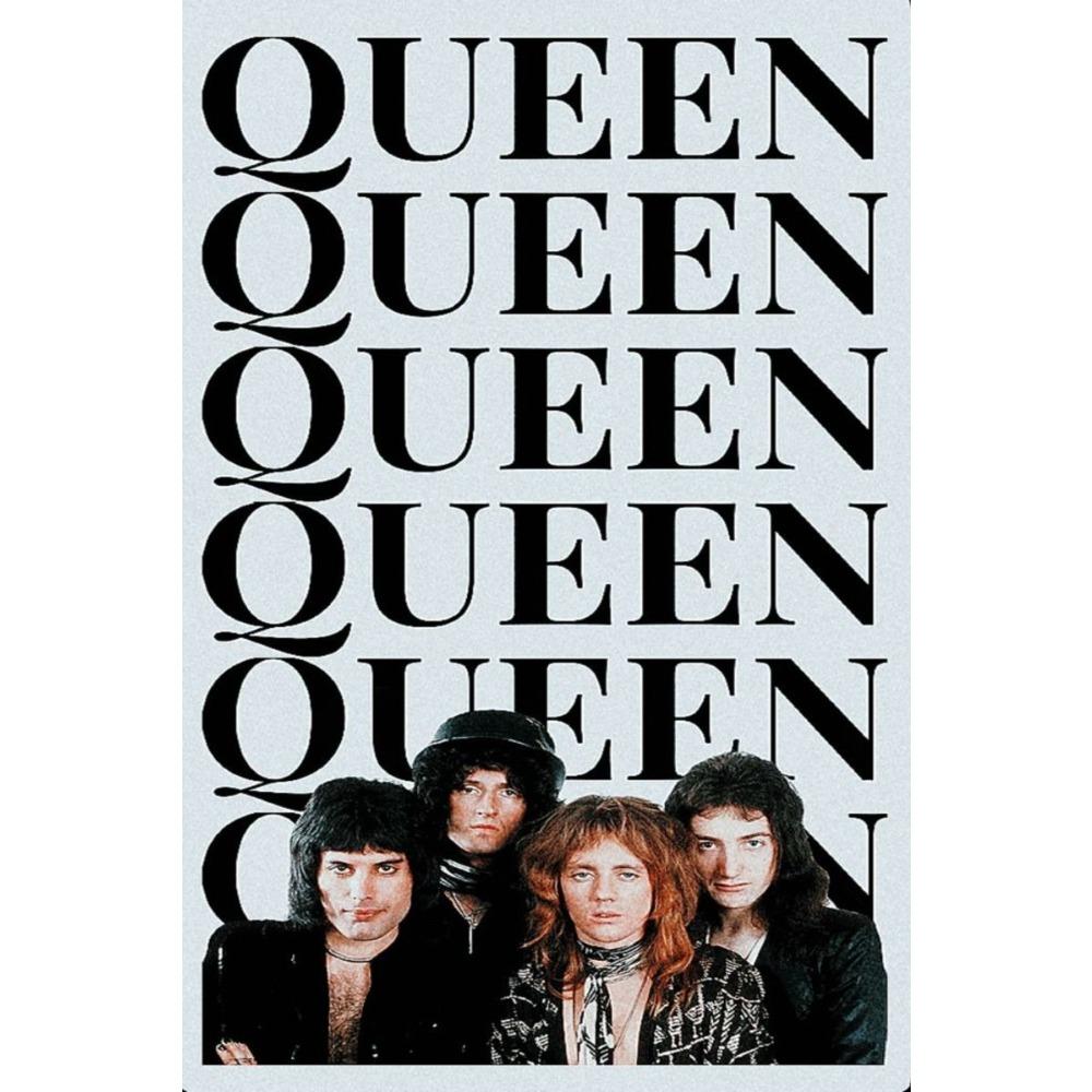 Metal Queen Band Wall Decor, Handmade 3D Tin Art for Living Room Bedroom Music Studio
