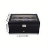 1pc 12 Grids Sunglasses Display Leather Box with Flip Cover, Double Layers Sunglass Presentation Collection Gift Case.