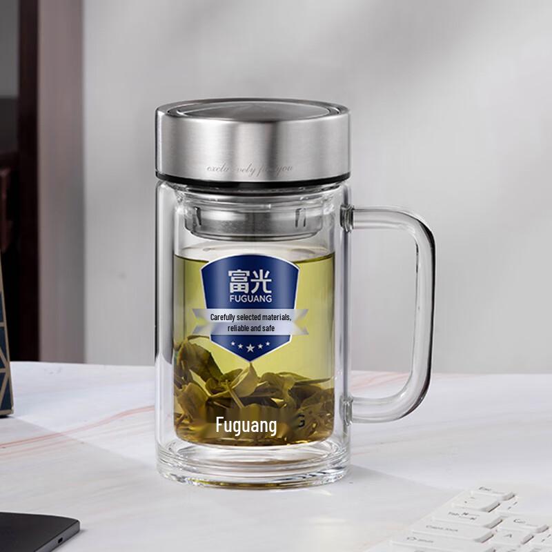 FUGUANG High Borosilicate Tea Infuser Glass Cup