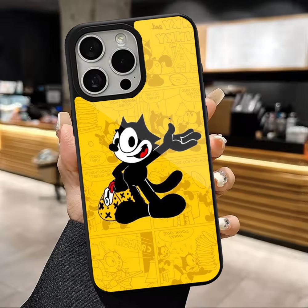 Cute F-Felix-ES The Cat Phone Case  For iPhone 16,15,14,13,12,11,Pro,Max,Plus,Mini,Magsafe,Magnetic Wireless Charging Case