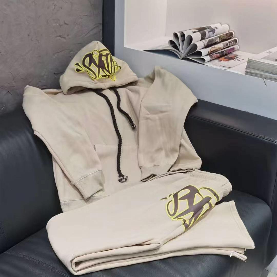 

Высококачественный хлопковый повседневный спортивный костюм Y2K Харадзюку Хай-стрит Мужской Женский Худи Брюки Хип-хоп Спортивная одежда Топы Спортивные брюки S