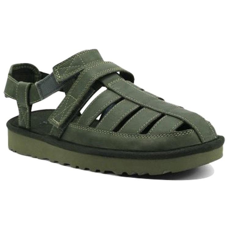 UGG Dune Fisherman Cowhide Green Sandals Men's 1102694-MSG