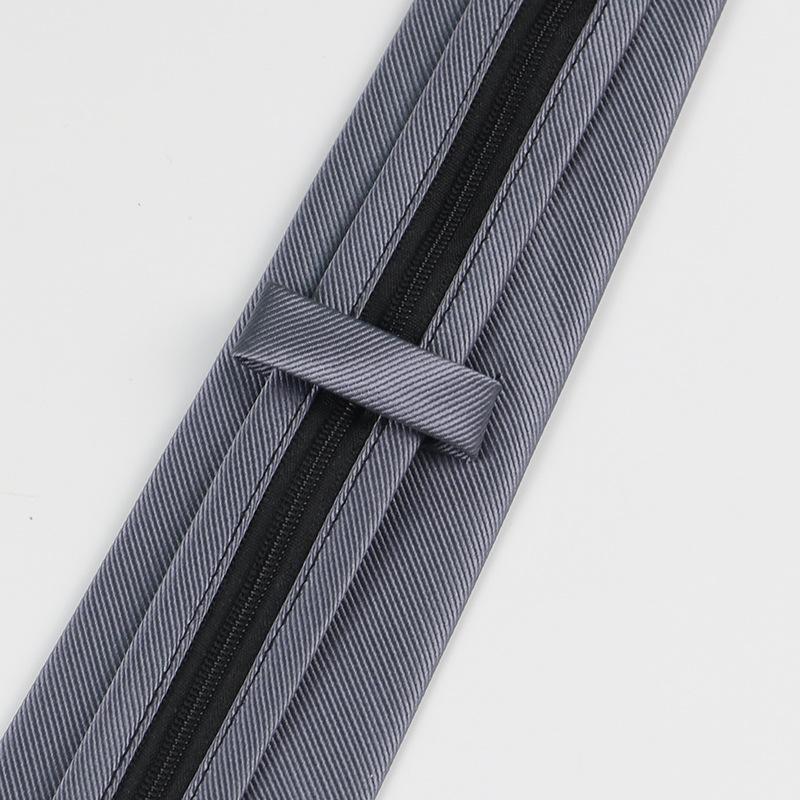 Business Tie Men'S And Women'S Black Grey Red Solid Color Professional Work Security Wedding Shirt Student No Zipper Tie