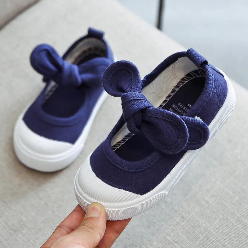 

Korean Style Fashion Children Fashion Girls Canvas Shoes Versatile Bow Baby Kids Casual Shoes Simple Classic Candy Color Bowtie 21