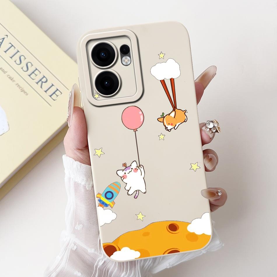 For OPPO Reno13 F 4G 5G Reno13 Pro Cute Cartoon Astronaut Cat Phone Case Reno 13F 13 13Pro Soft Silicone Shockproof Cases