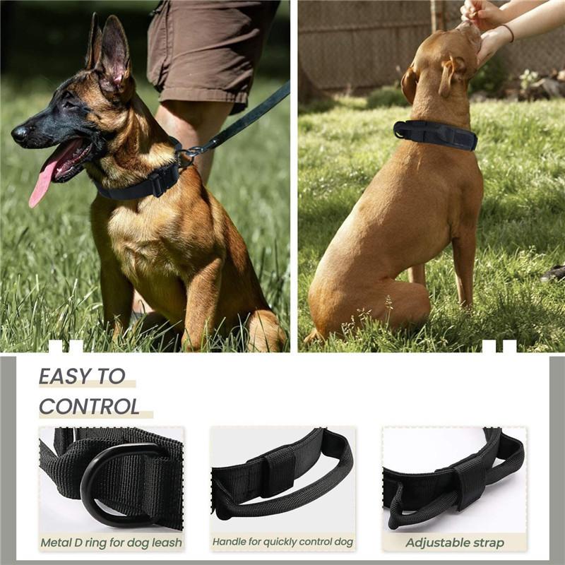 Dog Collar Nylon Adjustable Durable German Shepherd For Medium Large Outdoor Walking Training Pet Supplies