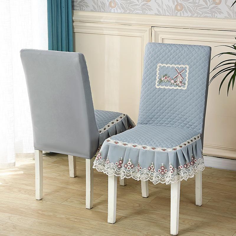 One-piece Dining Table and Chairs Cover Dining Chair Mats Chair Cover Set Household Cushions Elastic Stool Cover Four Season Universal Chair Cushion