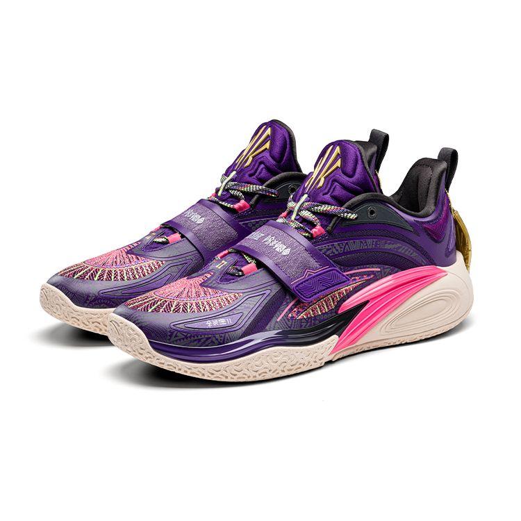 Anta Kai 1 Artysta na Korcie Premiera w Chinach Męskie Sneakersy Fioletowy Różowy Szary 112421102S-7