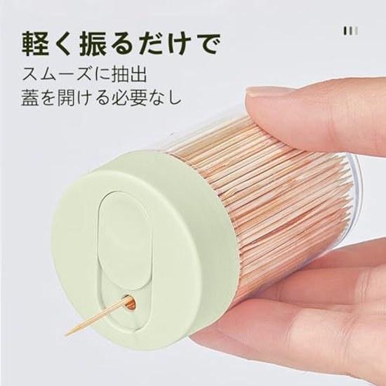 Bamboo toothpicks 350 pieces double-sided ultra-fine 1.5mm tip length 65mm material ideal everyday use (1 piece)