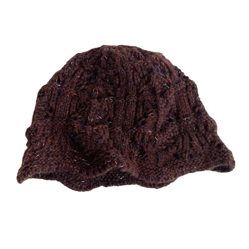 

Crocheted Foldable Knit Hat Wide Brimmed Lightweight Crochet Outdoor Hat