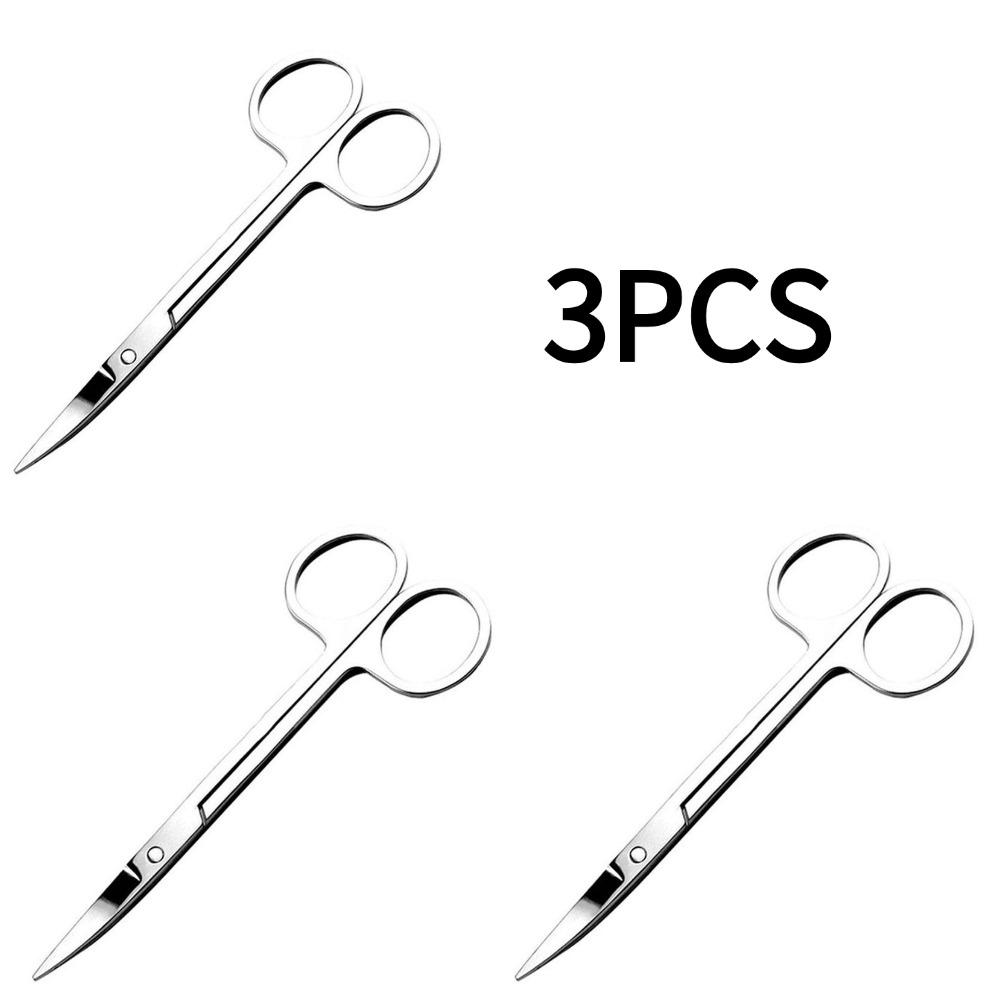 1/3/5PCS Professional Manicure Scissor Stainless Steel Beauty Grooming for Facial Hair Eyebrow Eyelash Haircut Nose Hair Scissor