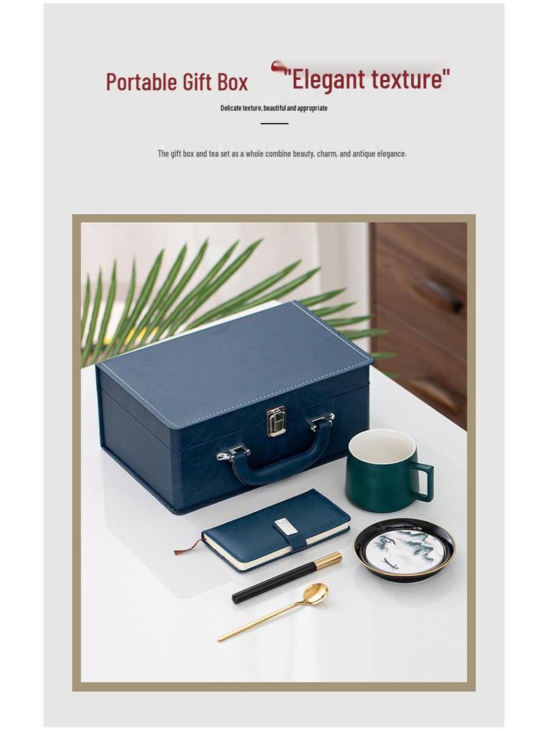 Creative Business Gift Set: Coffee Cup & Notebook for Corporate Meetings and Team Building