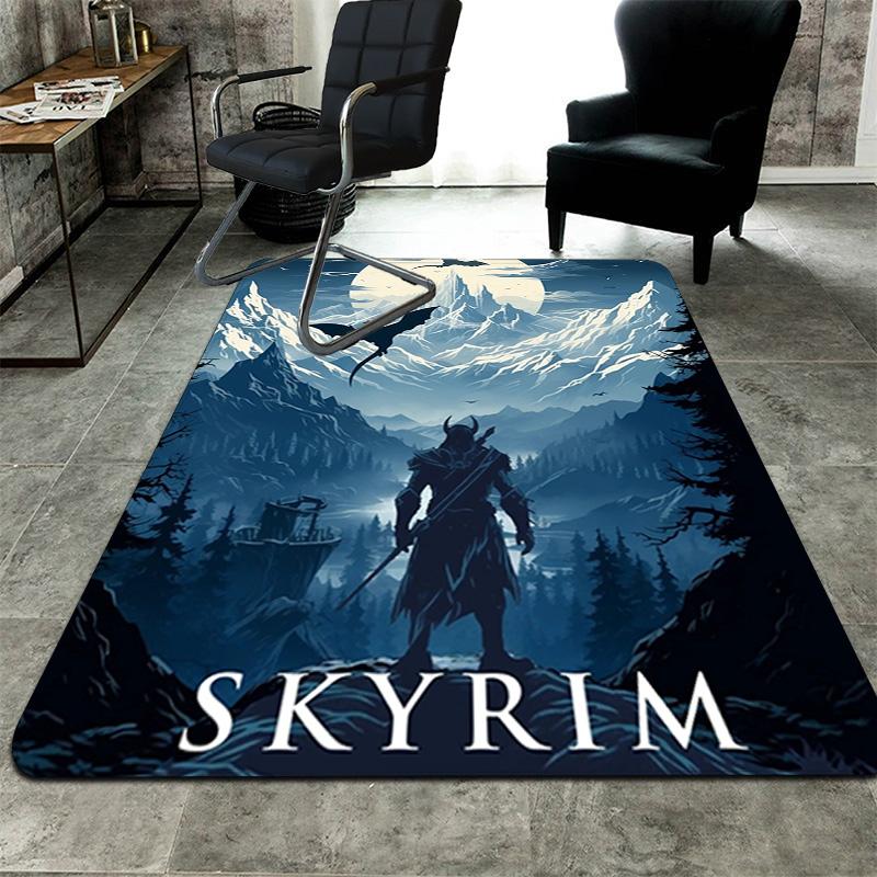 The Elder Scrolls Rug Floor Mat for Living Room or Bedroom Soft and Comfortable Carpet a Gift for Birthday and Holiday.