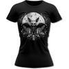 Bands and Bones Moon Bat Gothic Women's T-Shirt