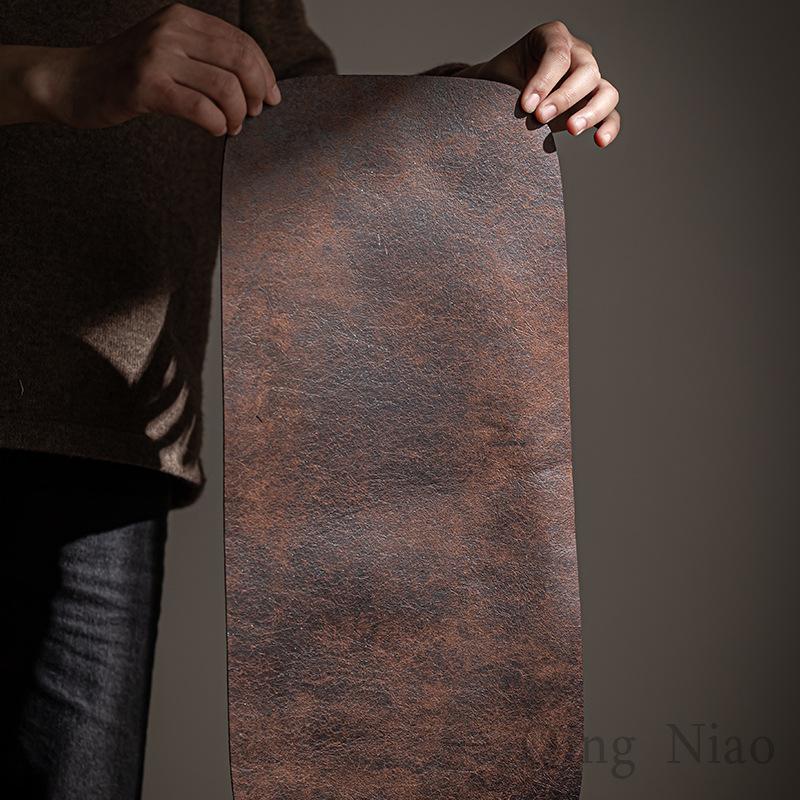 1PCS Retro Waterproof Tea Mat Double-Layer PU Table Mat for Tea Room Home Décor Modern Minimalist Tablecloth Accessory