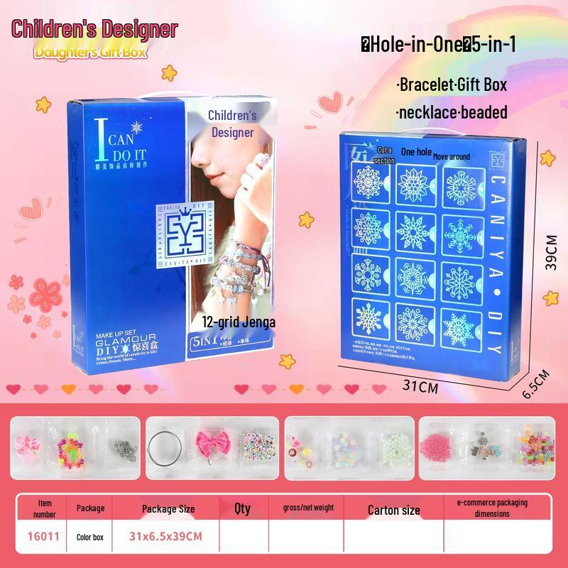 JINGRUIXIANG Kids DIY Frozen Theme Bead Jewelry Making Kit