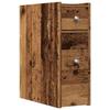 VidaXL Narrow Bathroom Cabinet with Castors Old Wood, Tall Bathroom Cabinet, Bathroom Storage 855293