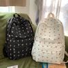 Schoolbag New Backpack Female Korean Version Horizontal Zipper Schoolbag Casual Large-capacity Printing Cute Computer Backpack