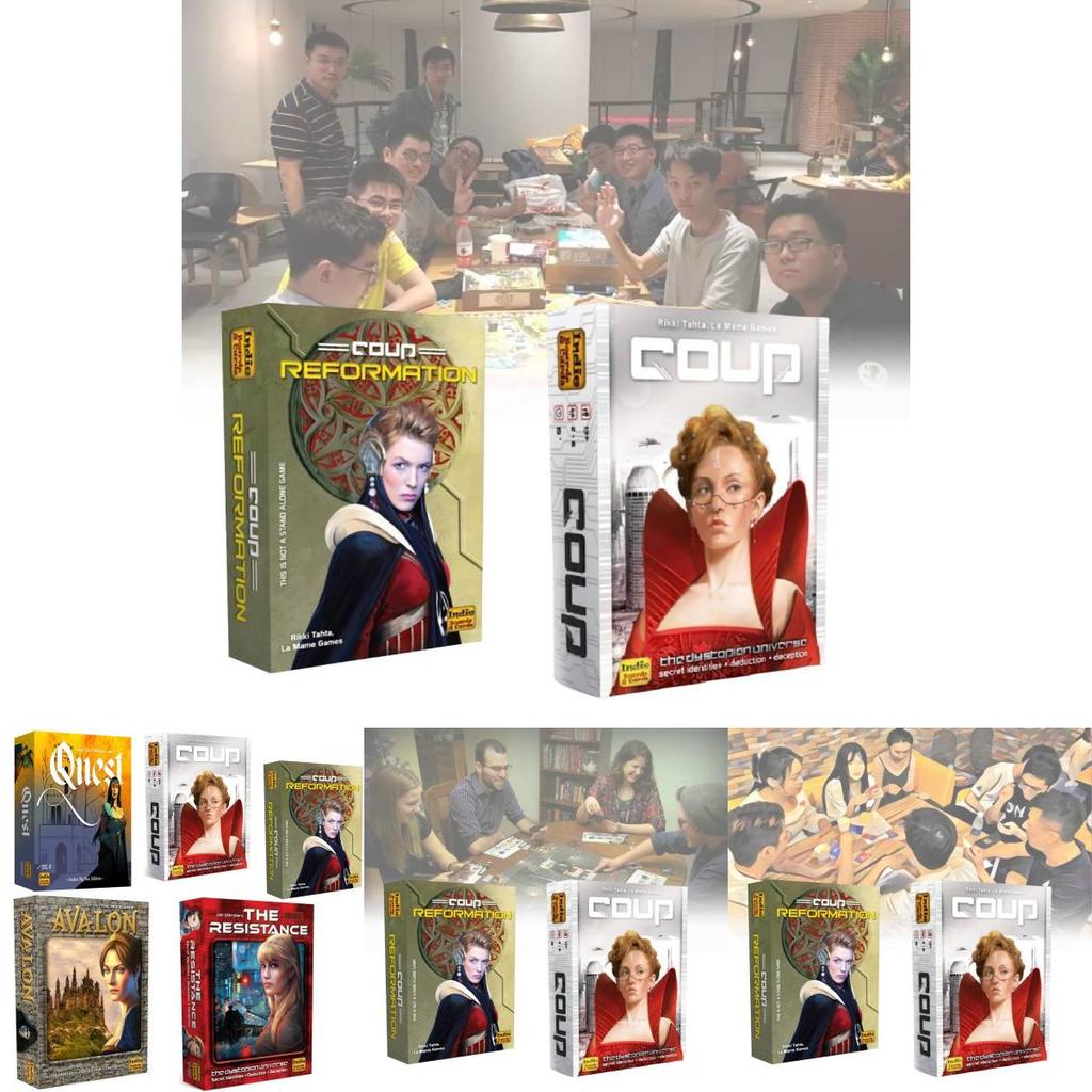 Avalon Coup The Resistance Quest Enhanced Entertainment Board Game Set