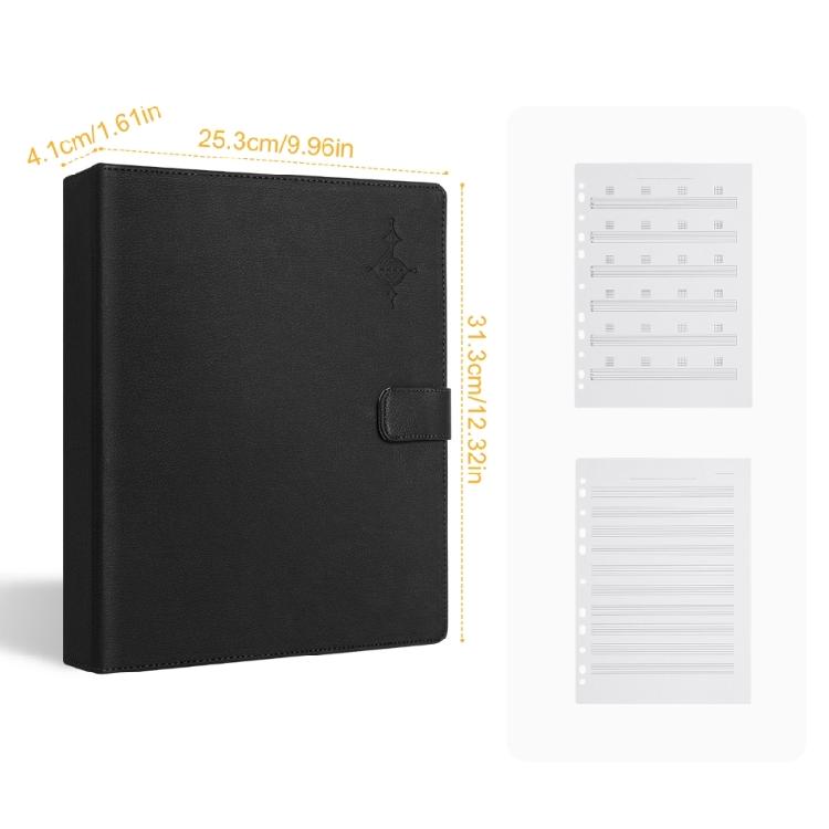 Sheet Music Folder Sheet Music Binders Organizer Sheet Music Storage Pocket, Detachable Notebook Binders Music Organizer